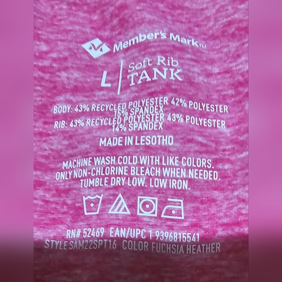 Members Mark Ribed Tank - Picture 3 of 4